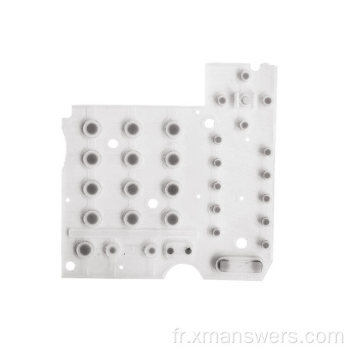 Boutons transparents faits sur commande de clavier de silicone de pilules d&#39;or de carbone